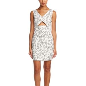 CeCe by Cynthia Steffe Ponte Cream Cut Out Dress